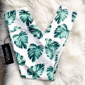 Wildfox Sweat Tropical Banana Leaves Leggings